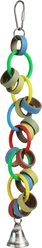 A&E Cage Company Bagels & Bell Parakeet, Cockatiel Bird Chew Toy, Multicolor