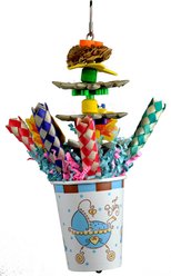 A&E Cage Company Tropical Punch Cocktail Foraging Bird Toy, Multicolor