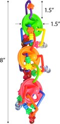 A&E Cage Company Spinners & Pacifiers Exercise Parakeet, Cockatiel Bird Toy, Multicolor slide 2 of 3