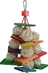 A&E Cage Company Wicker Cluster Foraging Parakeet, Cockatiel Bird Toy, Multicolor
