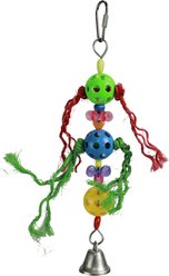 A&E Cage Company Tres Huevos Exercise Parakeet, Cockatiel Bird Toy, Multicolor