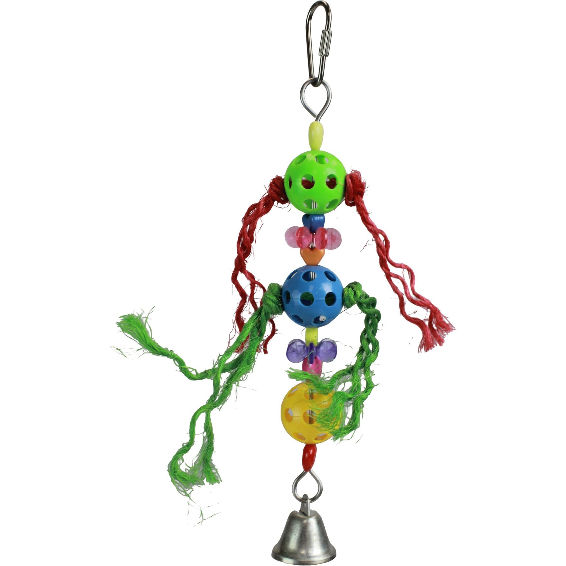 A&E Cage Company Tres Huevos Exercise Parakeet, Cockatiel Bird Toy, Multicolor
