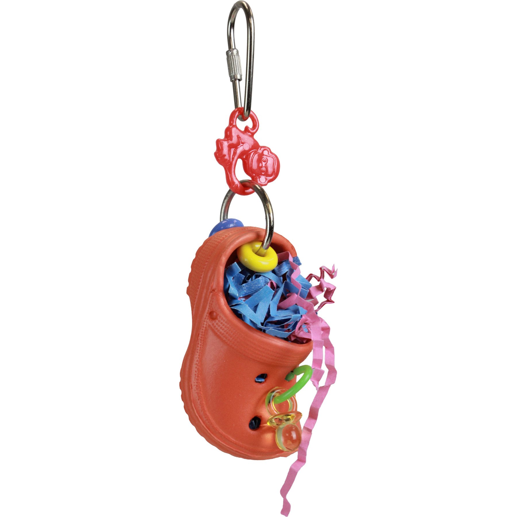 A&E Cage Company Croc-Fetti Foraging Bird Toy, Multicolor
