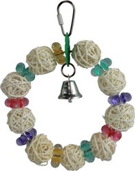 A&E Cage Company Munch Ball Swing Foraging Parakeet Bird Toy, X-Small, Multicolor