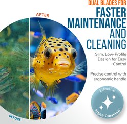 Flipper Edge Limited Edition Clownfish Standard 2 in 1 Floating Magnetic Aquarium Algae Cleaner slide 2 of 8