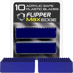Flipper Edge Algae Scraper Standard Acrylic Safe Plastic Replacement Blades, 10 count