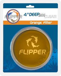 Flipper DeepSee Orange Filter Aquarium Viewer, Clear, 4-in