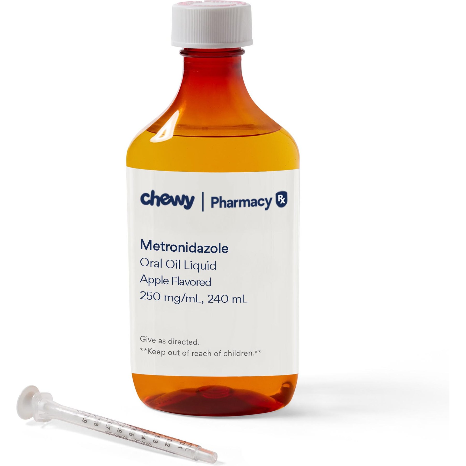 Metronidazole Compounded Apple Oral Oil Suspension, 250 mg/mL, 240 mL for Veterinary use