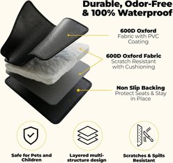 Xihan Dog & Cat Car Back Seat Cover, Black slide 2 of 5