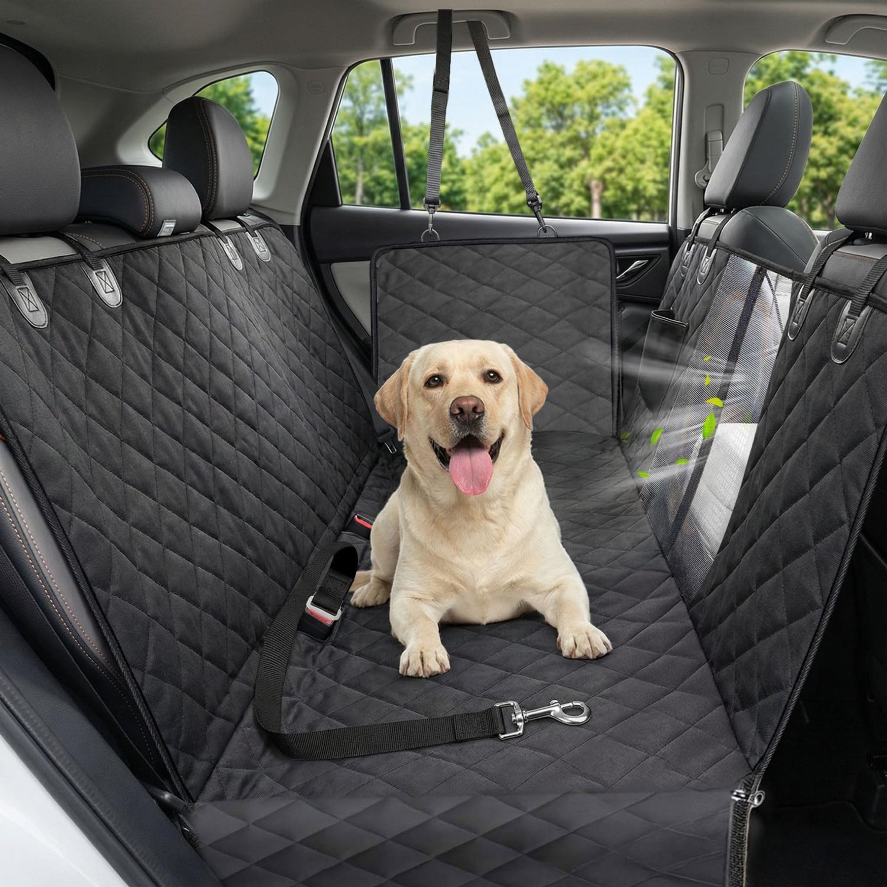 Xihan Dog & Cat Car Back Seat Cover, Black
