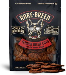 Rare Breed Tender Meat Cuts Grain-Free Beef Soft & Chewy Dog Treats, 1-oz