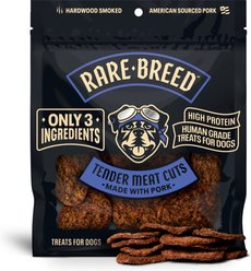 Rare Breed Tender Meat Cuts Grain-Free Pork Soft & Chewy Dog Treats, 4.5-oz