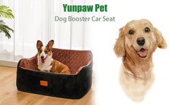ALFATOK Removable Washable Dog Car Seat, Black & Grey slide 2 of 7