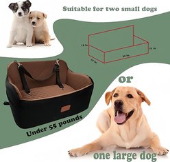 ALFATOK Removable Washable Dog Car Seat, Black slide 2 of 7
