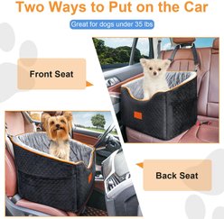 ALFATOK Memory Foam Booster Dog Car Seat, Black slide 2 of 8
