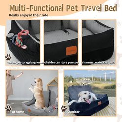 ALFATOK Memory Foam Dog Car Seat, Black slide 2 of 7