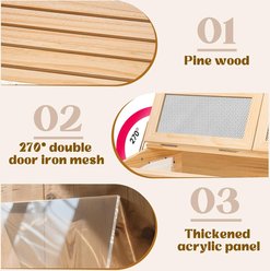 Prolee Wooden Smallpet Cage with Bite-Proof Mesh, 40-in slide 2 of 2