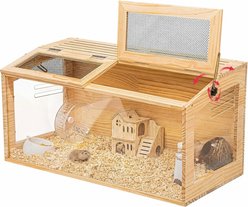 Prolee Wooden Smallpet Cage with Bite-Proof Mesh, 40-in