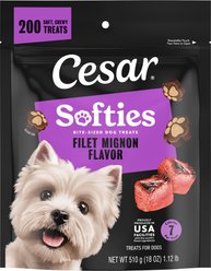 Cesar Softies Filet Mignon Dog Treats, 18-oz bag