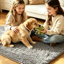 HOMAGICO Highly Absorbent Chenille Dog Door Mat, Grey, 24 x 35-in slide 2 of 6