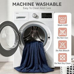 HOMAGICO Flannel Double-Sided Throw Furniture Protector Waterproof Dog Blanket, Blue, Large: 40 x 57-in slide 2 of 6