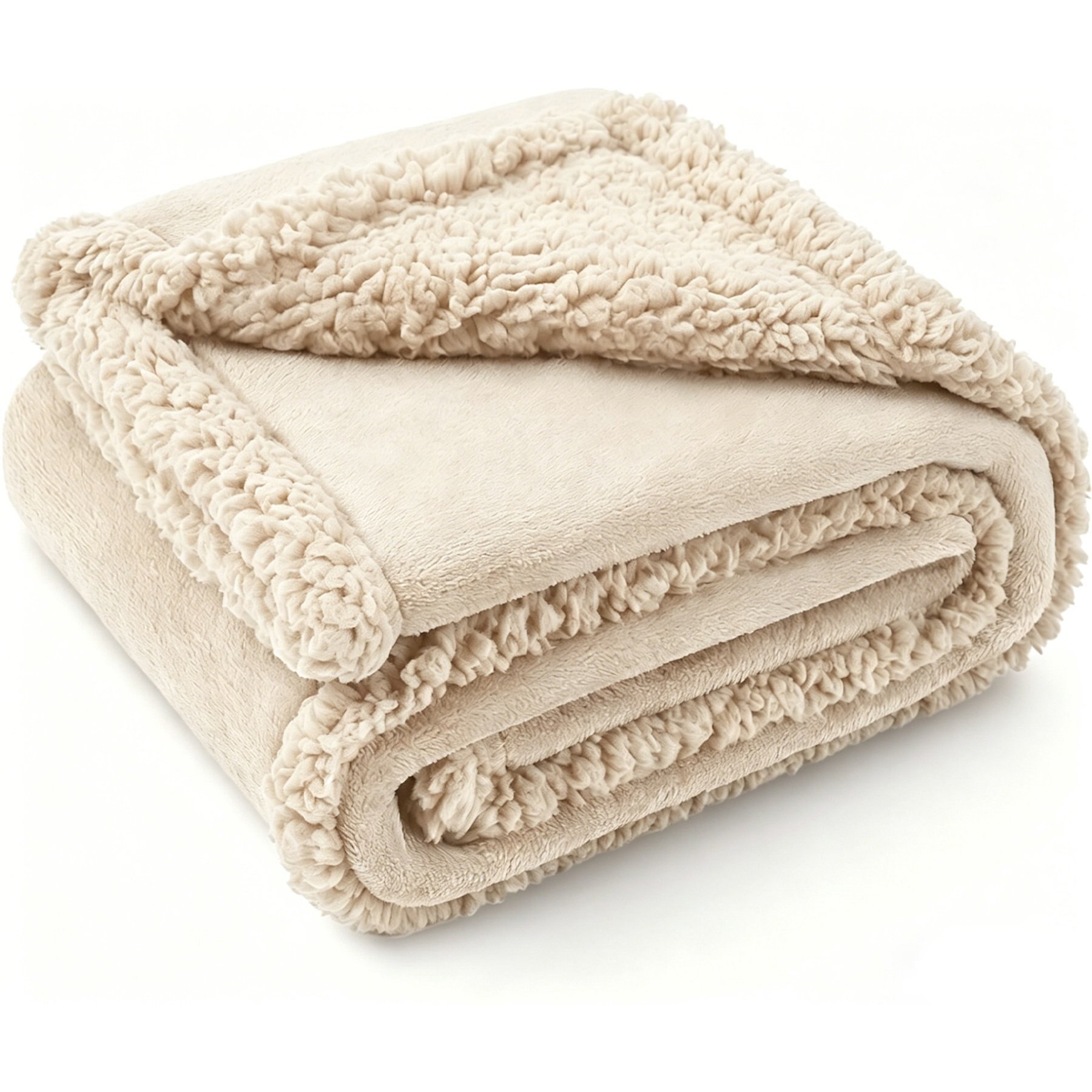 HOMAGICO Flannel Double-Sided Throw Furniture Protector Waterproof Dog Blanket, Beige, Small: 20 x 28-in