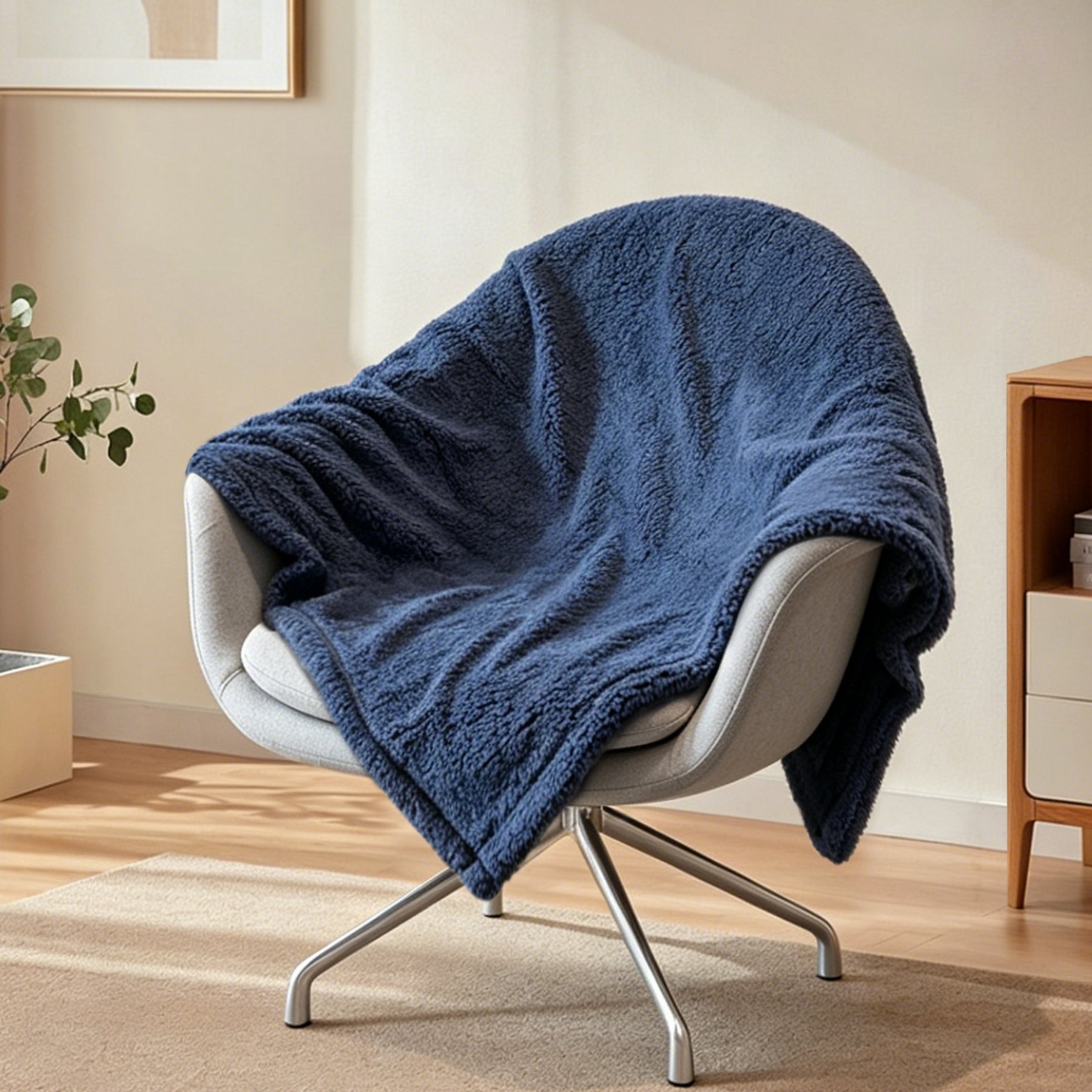 HOMAGICO Flannel Double-Sided Throw Furniture Protector Waterproof Dog Blanket, Blue, Medium: 28 x 40-in