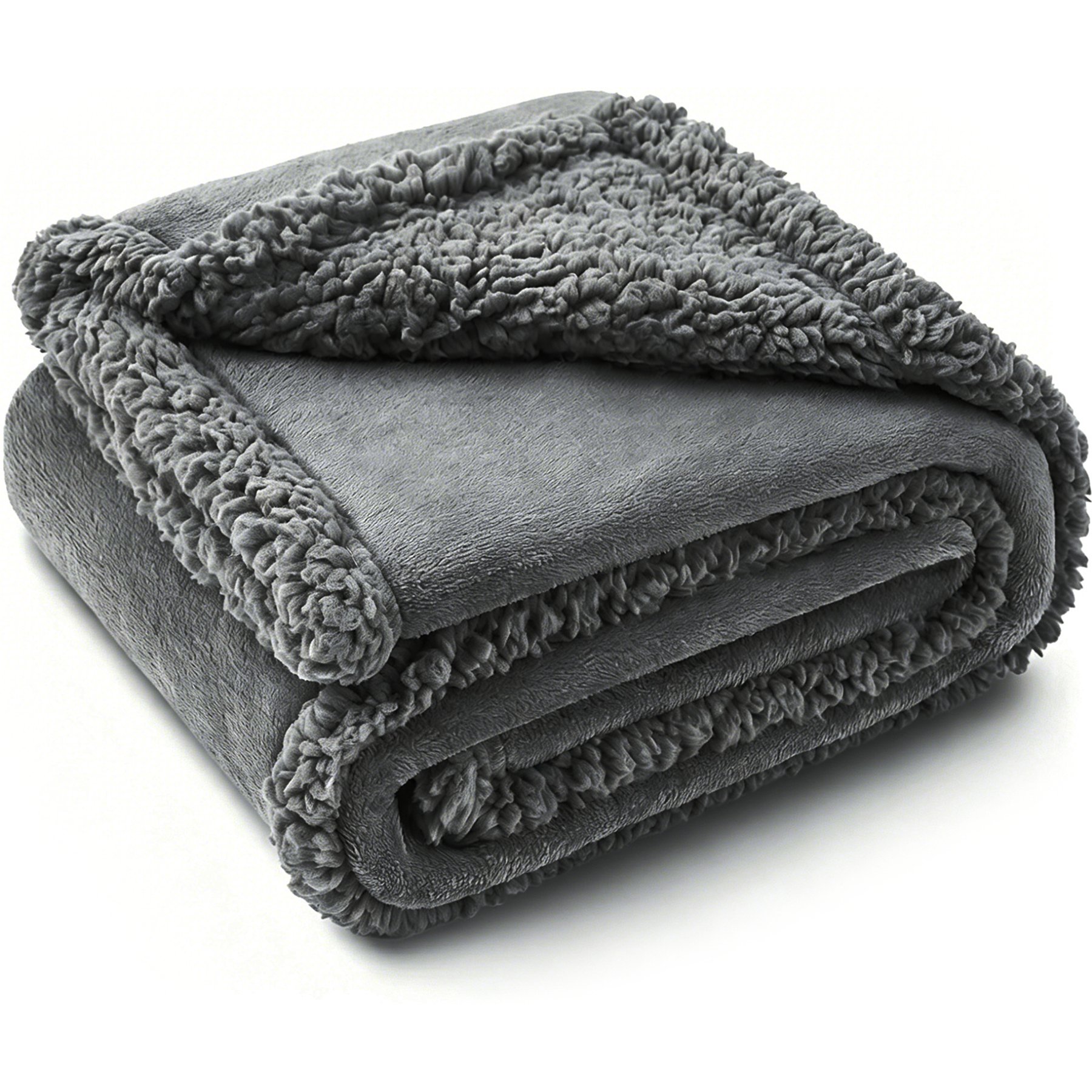 HOMAGICO Flannel Double-Sided Throw Furniture Protector Waterproof Dog Blanket, Grey, Small: 20 x 28-in