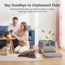 Topyangs Covered Cat Litter Box, X-Large, Gray slide 2 of 8