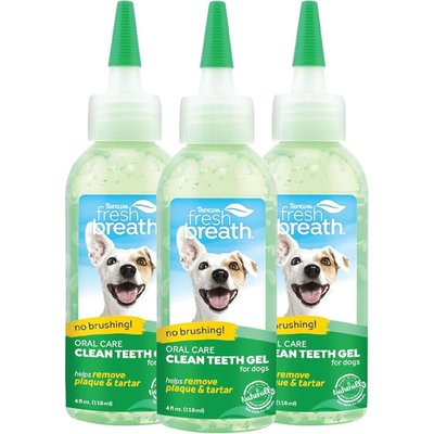 TropiClean TropiClean Fresh Breath No Brush Toothpaste for Plaque, Tartar Control Dog Dental Gel, 4-fl oz bottle