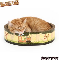 Angry Birds 10-Piece Play Set Scratcher Cat Toy with Catnip, 18-in, Green slide 2 of 6