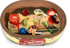 Angry Birds 10-Piece Play Set Scratcher Cat Toy with Catnip, 18-in, Green