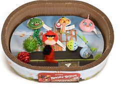 Angry Birds 10-Piece Play Set Scratcher Cat Toy with Catnip, 18-in, Blue