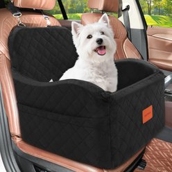 INDYBUD Soft Booster Travel Bed Safety Leash Belt Machine-Washable Car Dog Automobile Booster Seat, 19 x 19 x 19-in, Black slide 2 of 6