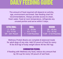 Wellness Protein Bowls Adult Wholesome Grains Salmon, Whitefish & Rice Fresh Alternative Dog Food, 6.2-oz pouch slide 2 of 9