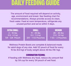 Wellness Protein Bowls Adult Wholesome Grains Chicken, Potato & Peas Fresh Alternative Dog Food, 6.2-oz pouch slide 2 of 9
