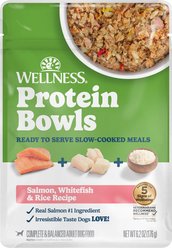 Wellness Protein Bowls Adult Wholesome Grains Salmon, Whitefish & Rice Fresh Alternative Dog Food, 6.2-oz pouch