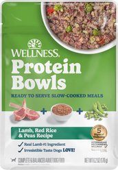 Wellness Protein Bowls Adult Wholesome Grains Lamb, Red Rice & Peas Fresh Alternative Dog Food, 6.2-oz pouch