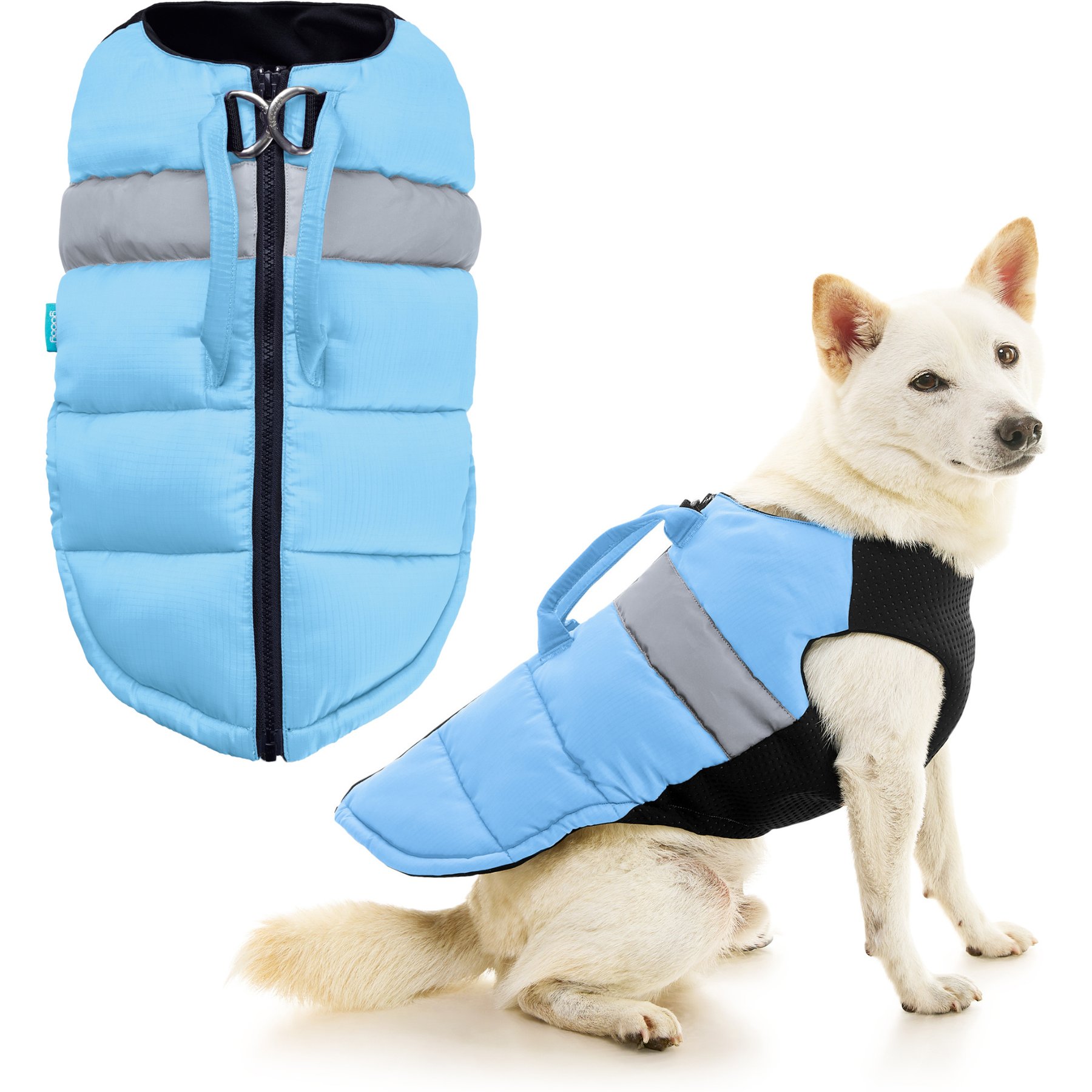 Gooby Padded Lift Dog Vest, Blue, Medium