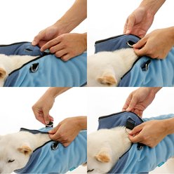 Gooby Fleece Reversible Zip Up Dog Vest, Winter Sky, X-Large slide 2 of 4