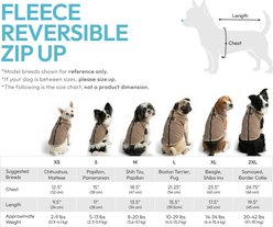 Gooby Fleece Reversible Zip Up Dog Vest, Winter Sky, XX-Large slide 2 of 4
