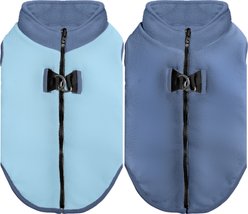 Gooby Fleece Reversible Zip Up Dog Vest, Winter Sky, XX-Large