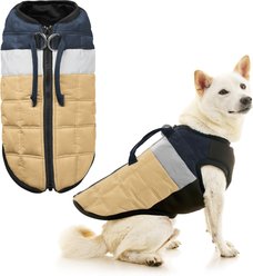 Gooby Bomber Lift Dog Vest, Tan, Medium