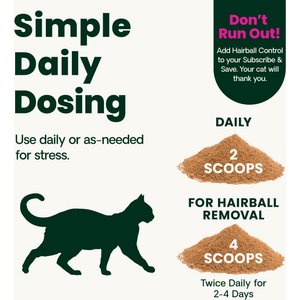 VetriScience Veterinary Strength Hairball Control Chicken & Cheese Flavored Powder Omega-3 Hairball Supplement for Cats, 6-oz can, 60 scoops