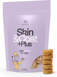 PawCo Skin & Coat Peanut Butter Cookies Functional Crunchy Dog Treats, 8.8-oz bag slide 1 of 7