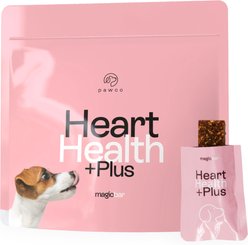 PawCo Heart Health Protein Bars Peanut Butter Functional Dog Treats, 8 count