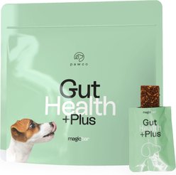 PawCo Gut Health Protein Bars Peanut Butter Functional Dog Treats, 8 count