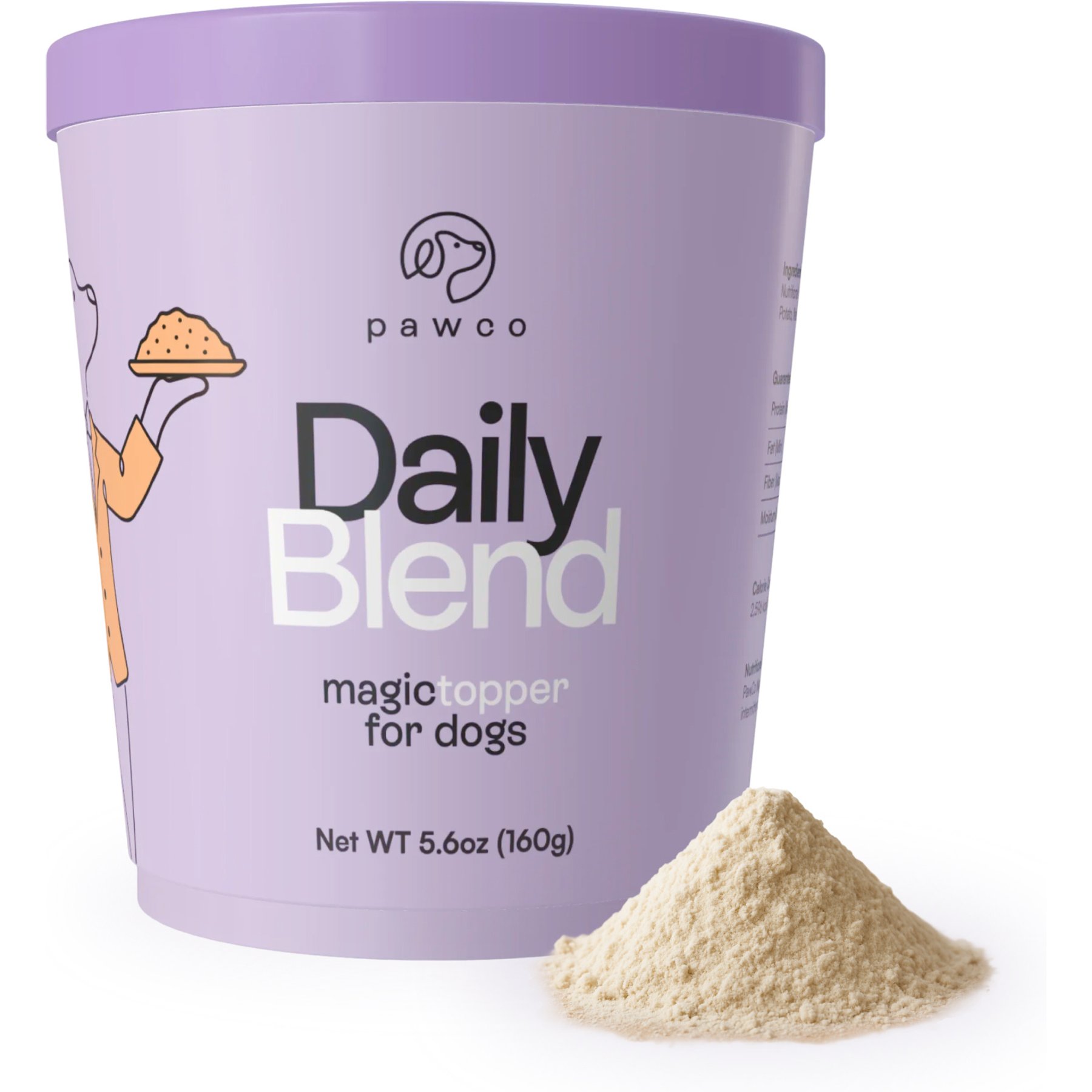 PawCo Daily Meal Booster Cheese Flavor Picky Eater Multifunctional Dog Food Topper, 5.6-oz jar