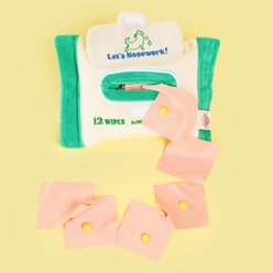 the furryfolks Doggo Wipe Nosework Crinkle & Squeaky Plush Dog Toy, White slide 2 of 9