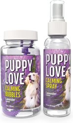 Atomic Bubbles Puppy Love Lavender Play & Spray Duo Chaser Dog Toy, 2 count